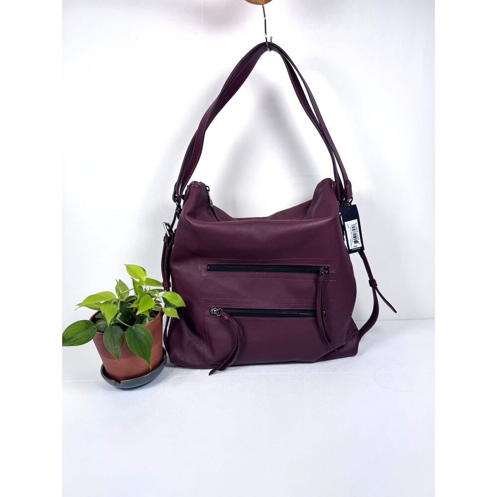 Botkier Chelsea Convertible Hobo Bag NWT Malbec Leather Burgundy 304407